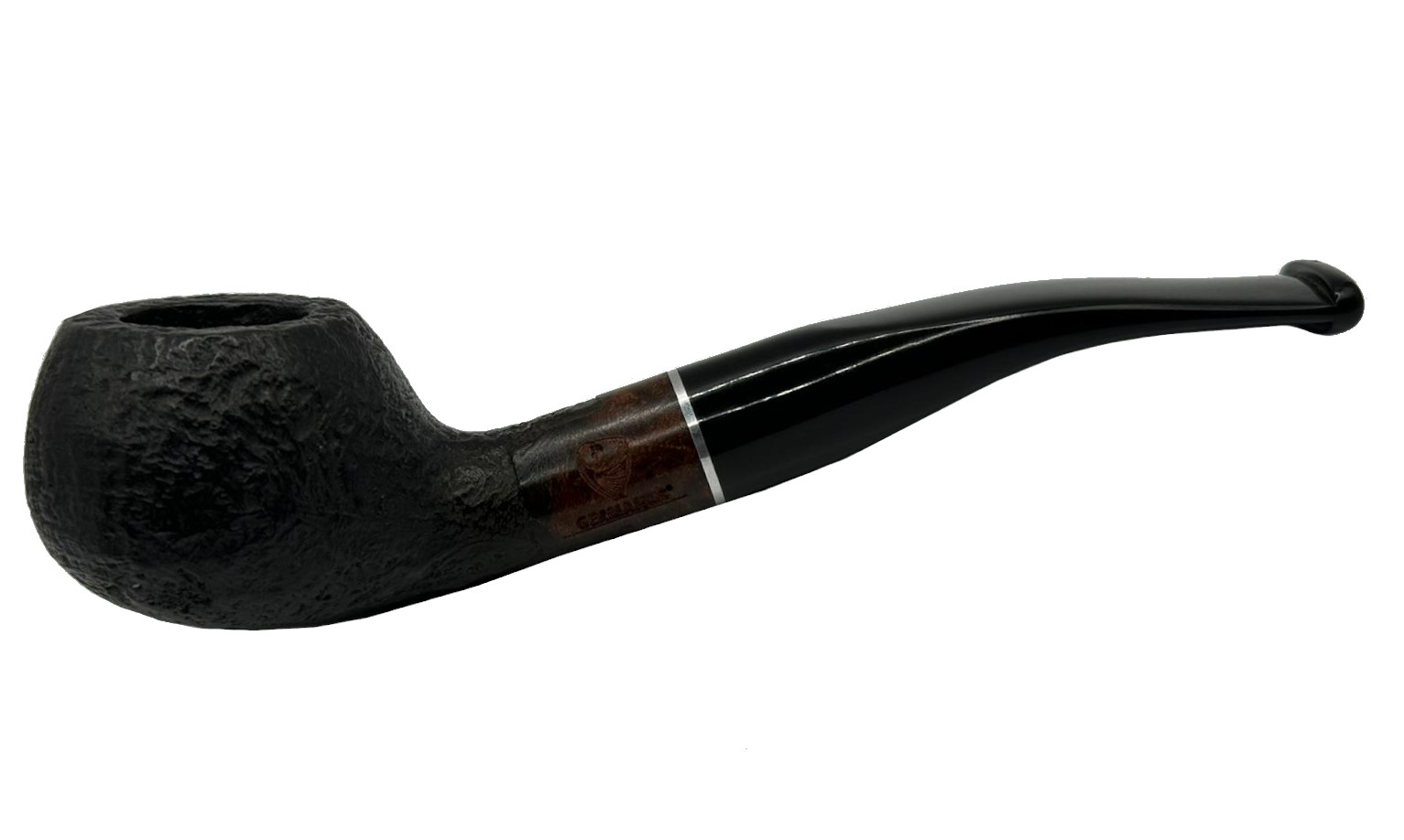 GERMANUS Pfeife 313, Shape Author, Sandblast, Schwarz